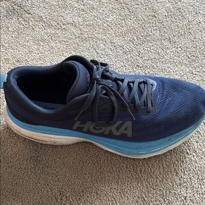 Hoka Men's Dark Blue and Sky Blue Running Shoes